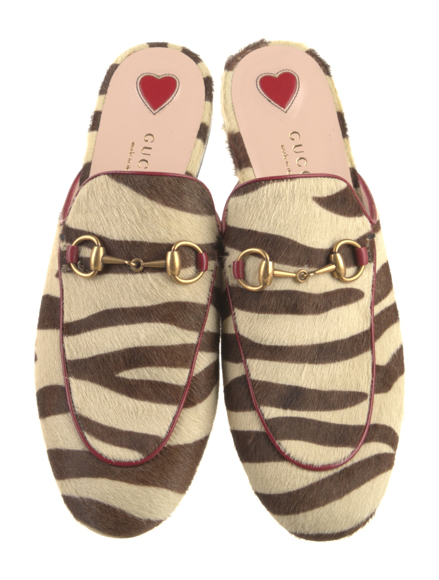 Gucci Ponyhair Printed Mules