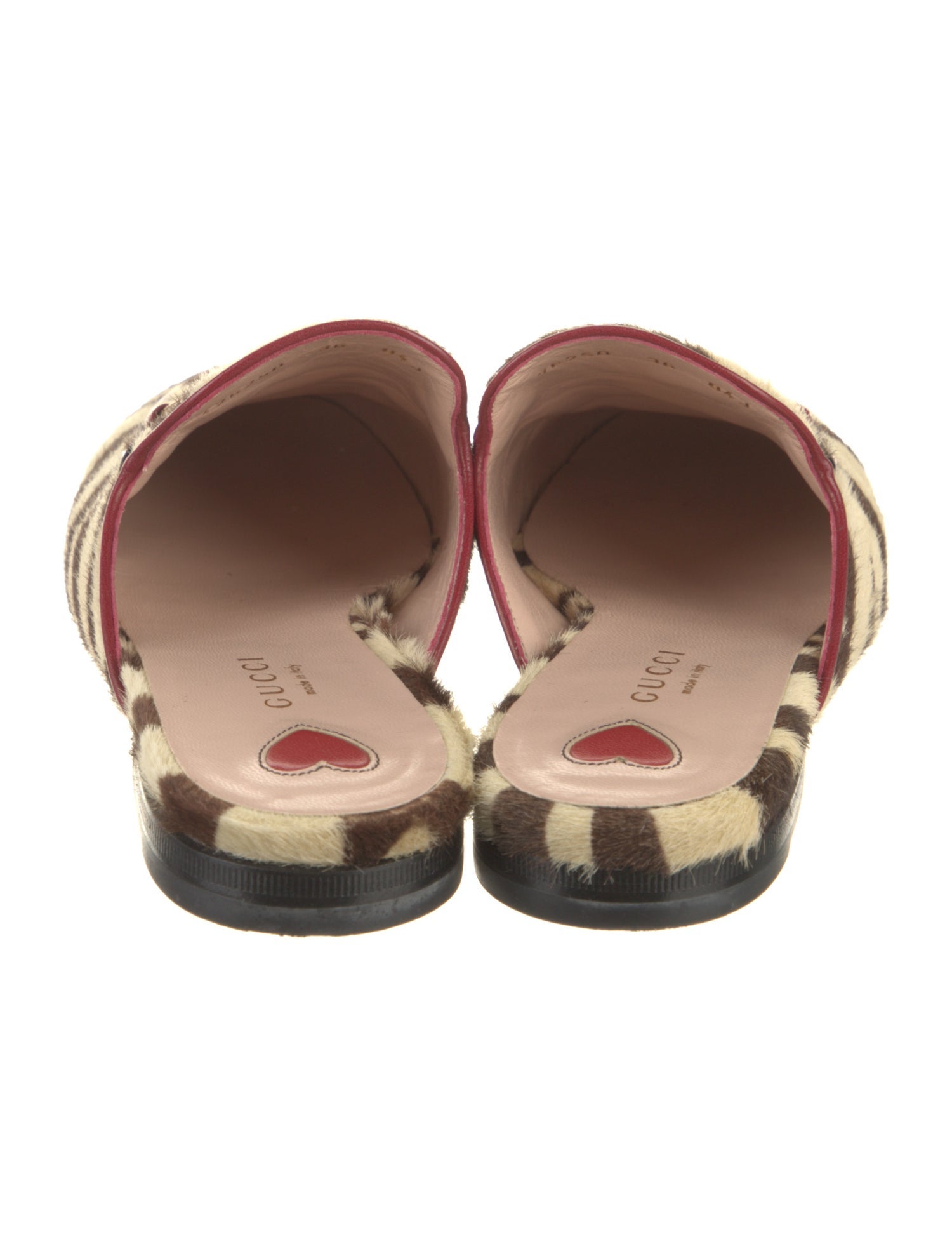 Gucci Ponyhair Printed Mules