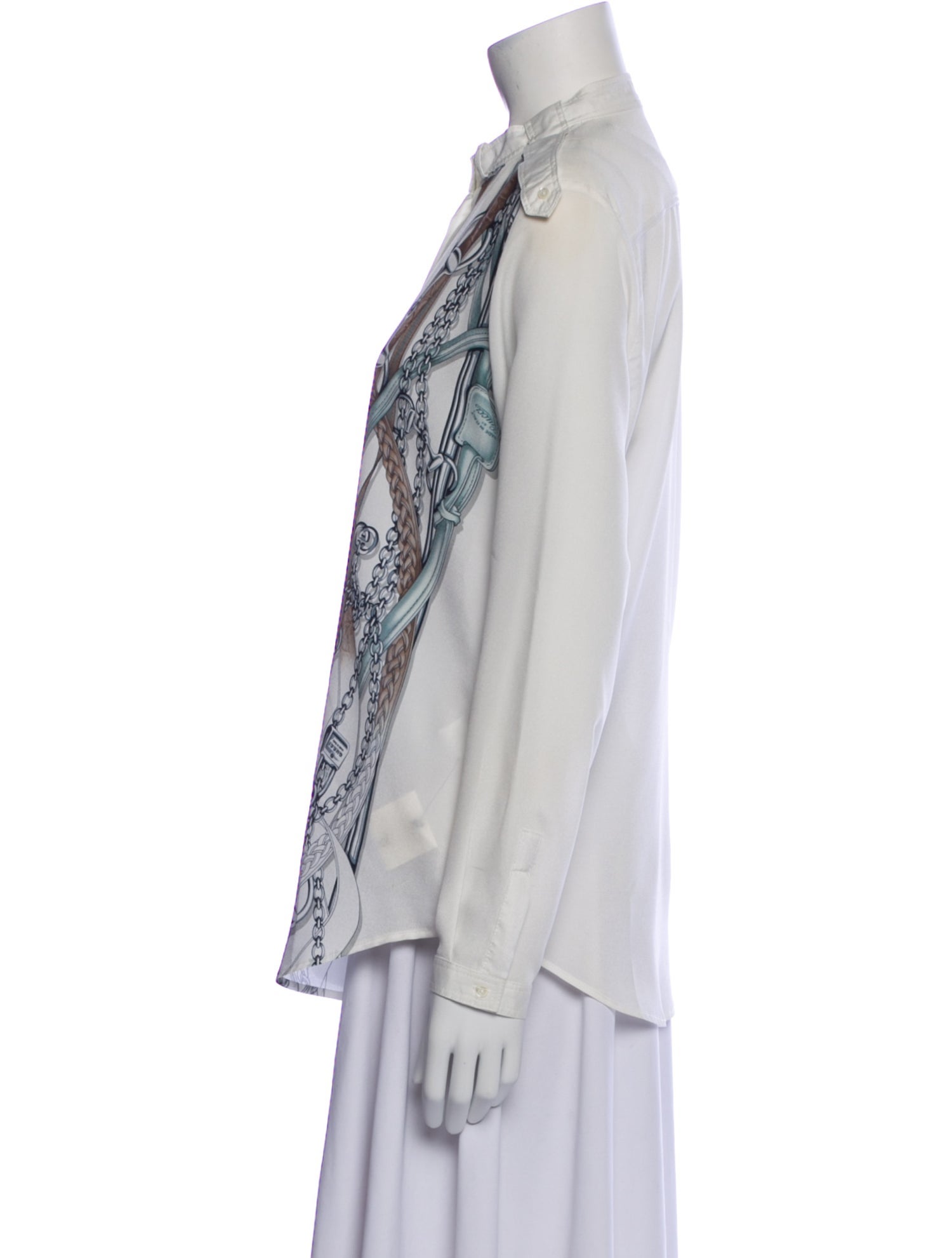 Gucci Silk Printed Button-Up Top