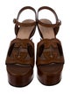 Gucci Interlocking G Logo Leather Sandals