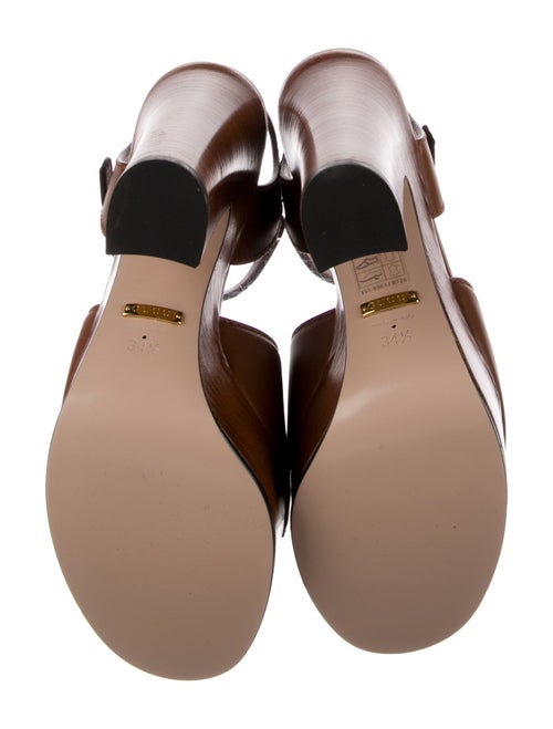 Gucci Interlocking G Logo Leather Sandals
