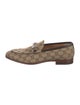 Gucci Horsebit Accent Canvas Dress Loafers