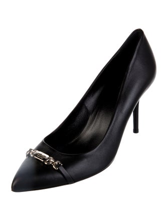 Gucci Leather Chain-Link Accents Pumps