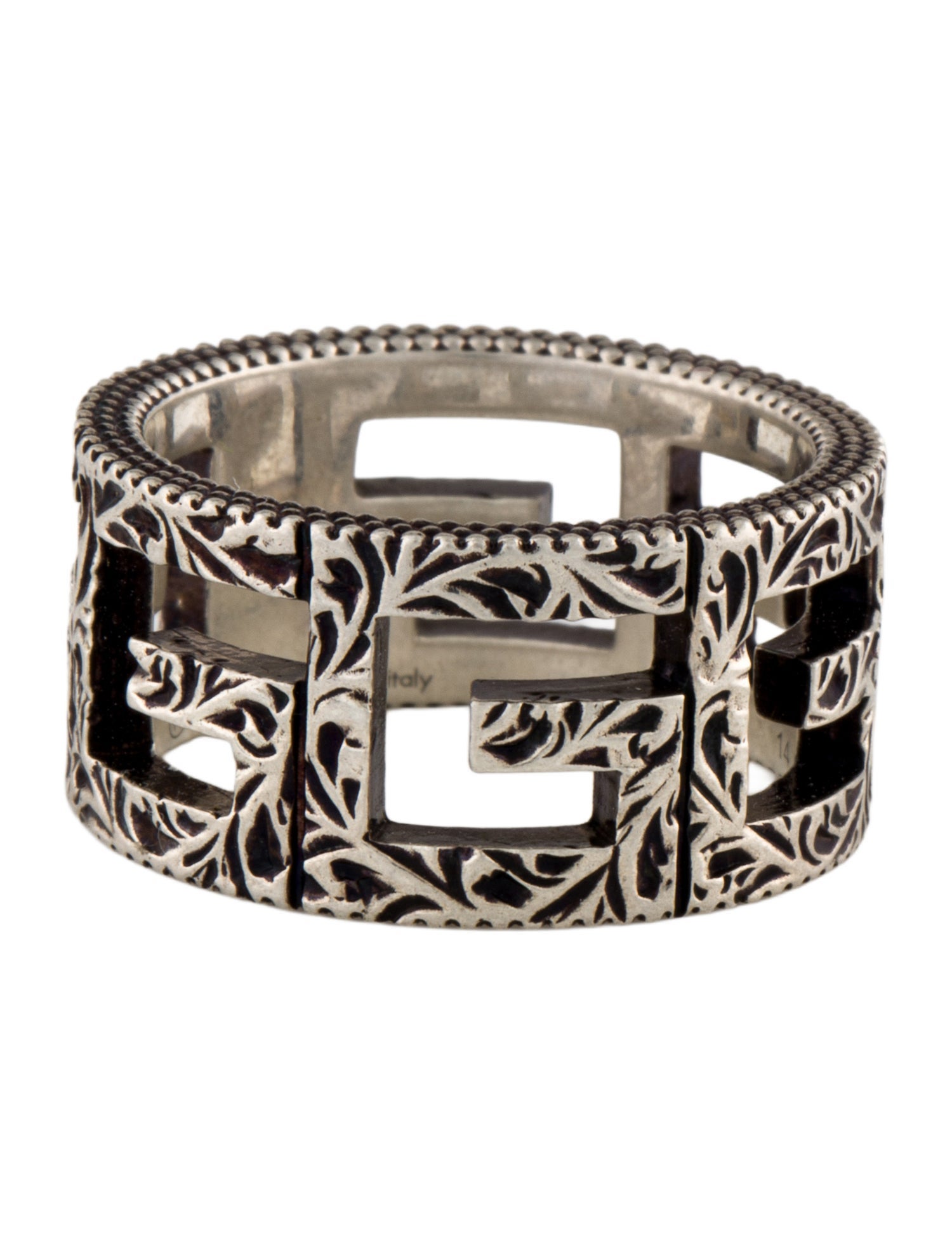 Gucci G Cube Wide Band Ring