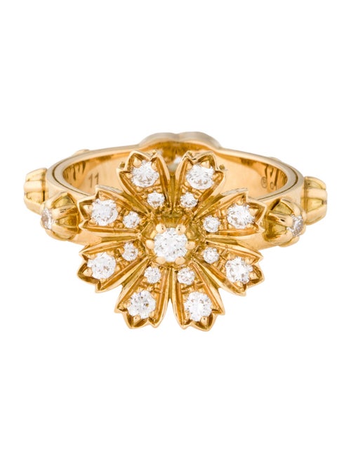 Gucci 18K Diamond Flora Cocktail Ring