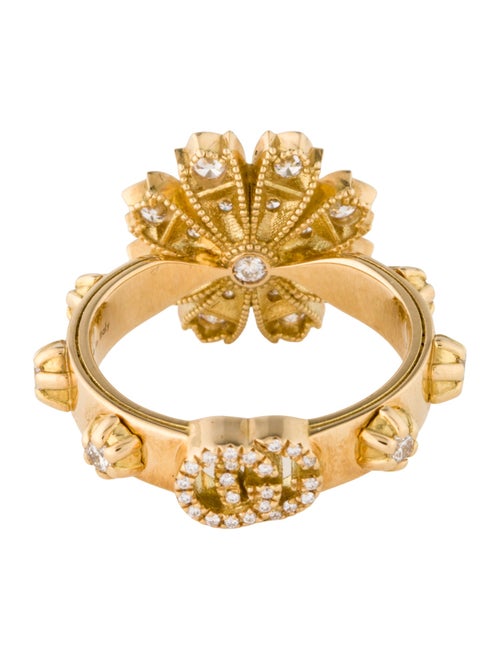 Gucci 18K Diamond Flora Cocktail Ring