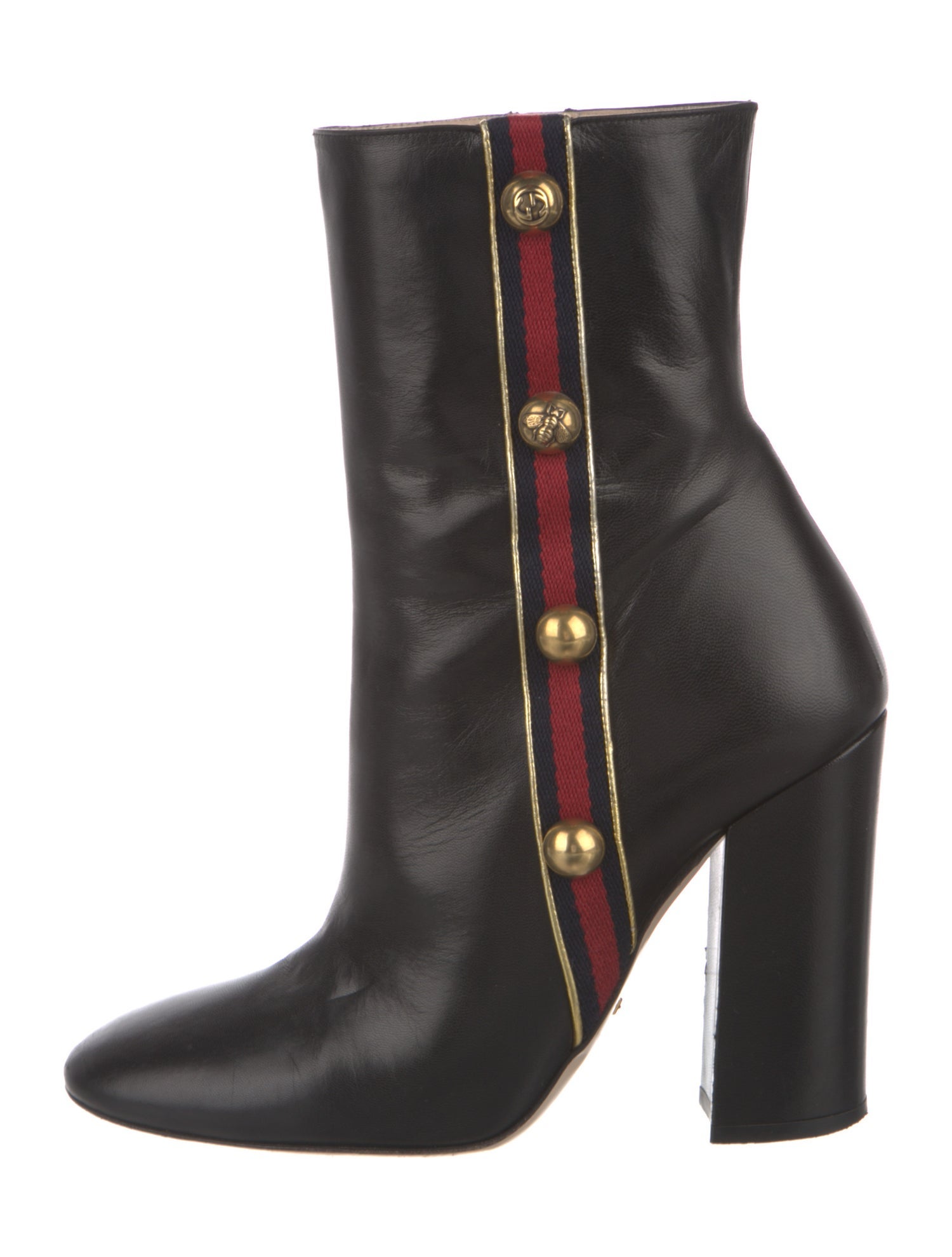 Gucci Interlocking G Logo Leather Boots