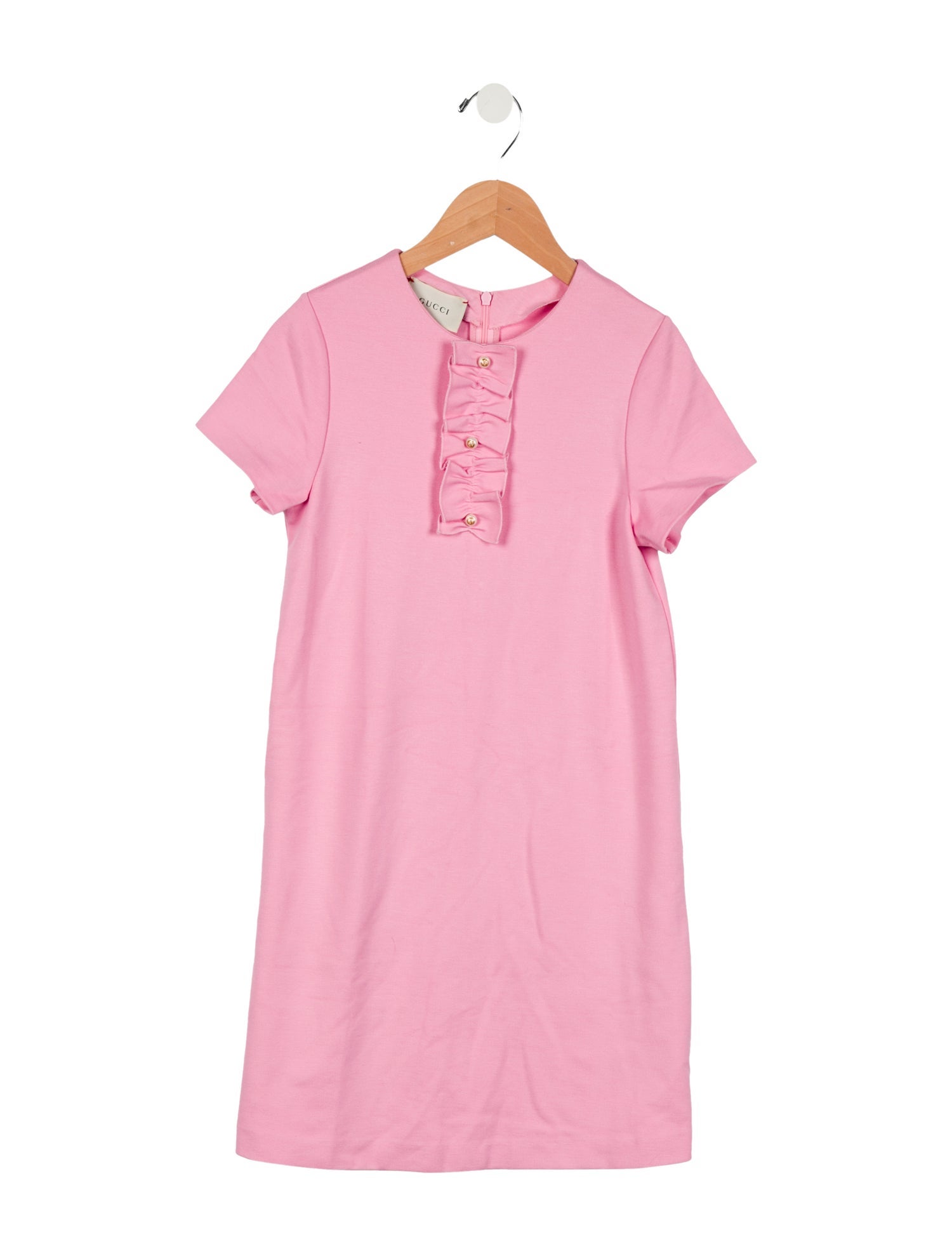 Gucci Girls' Ruffle Accent Short Sleeve Dress