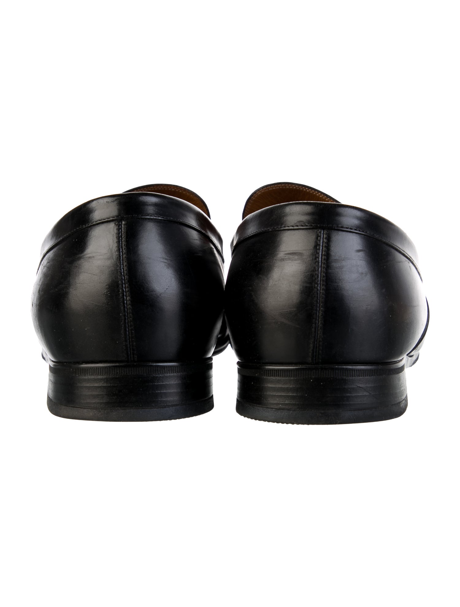 Gucci Interlocking G Logo Leather Dress Loafers