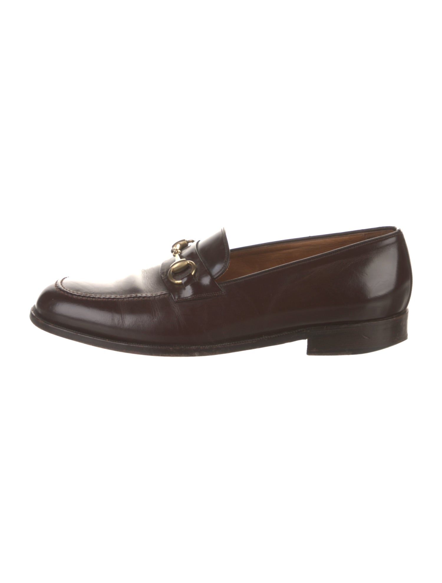 Gucci Horsebit Accent Leather Dress Loafers