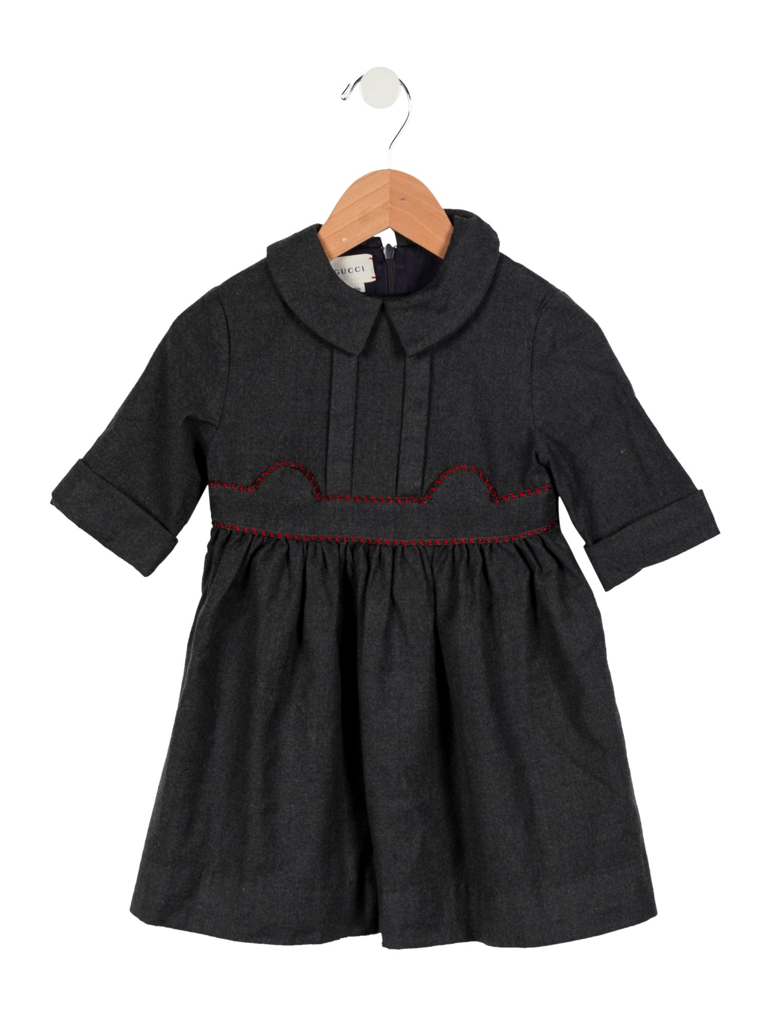 Gucci Toddler Girls' Wool Short Sleeve Dress