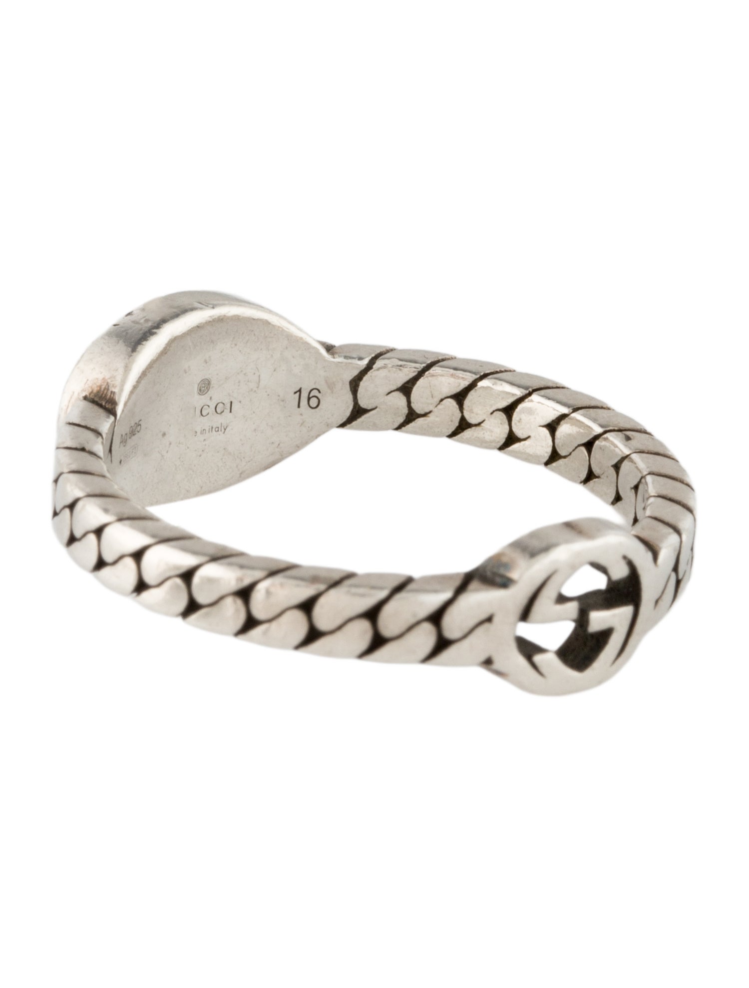 Gucci Enamel Interlocking G Ring