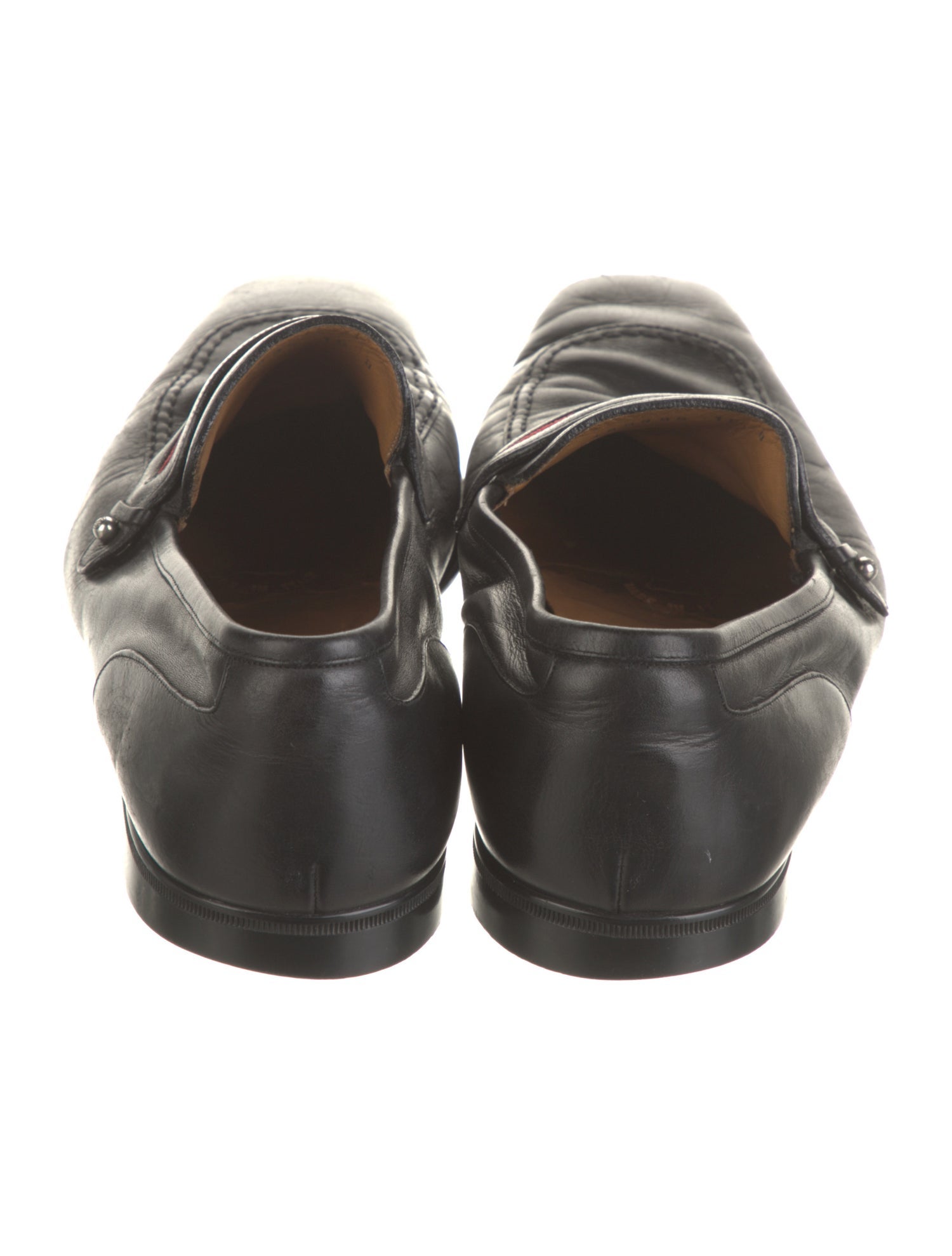 Gucci Web Accent Leather Dress Loafers