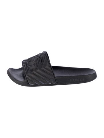 Gucci Sandals Double G Logo Rubber Slides IT 39 | 9