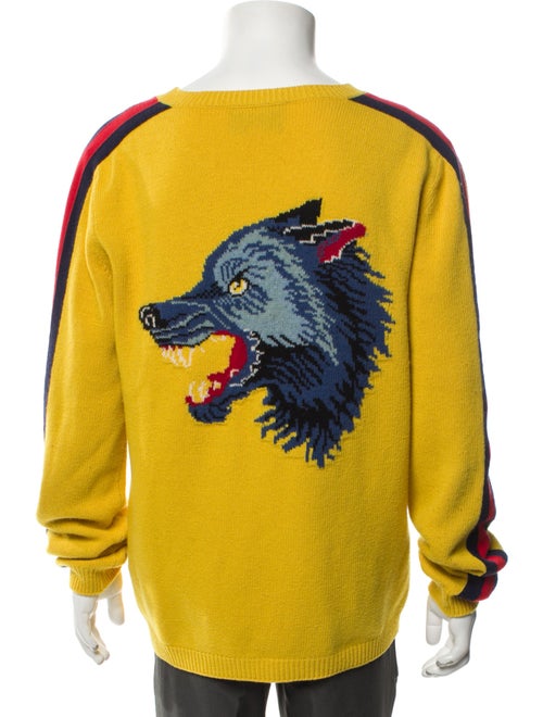 Gucci Sylvie Web Accent Wool Pullover