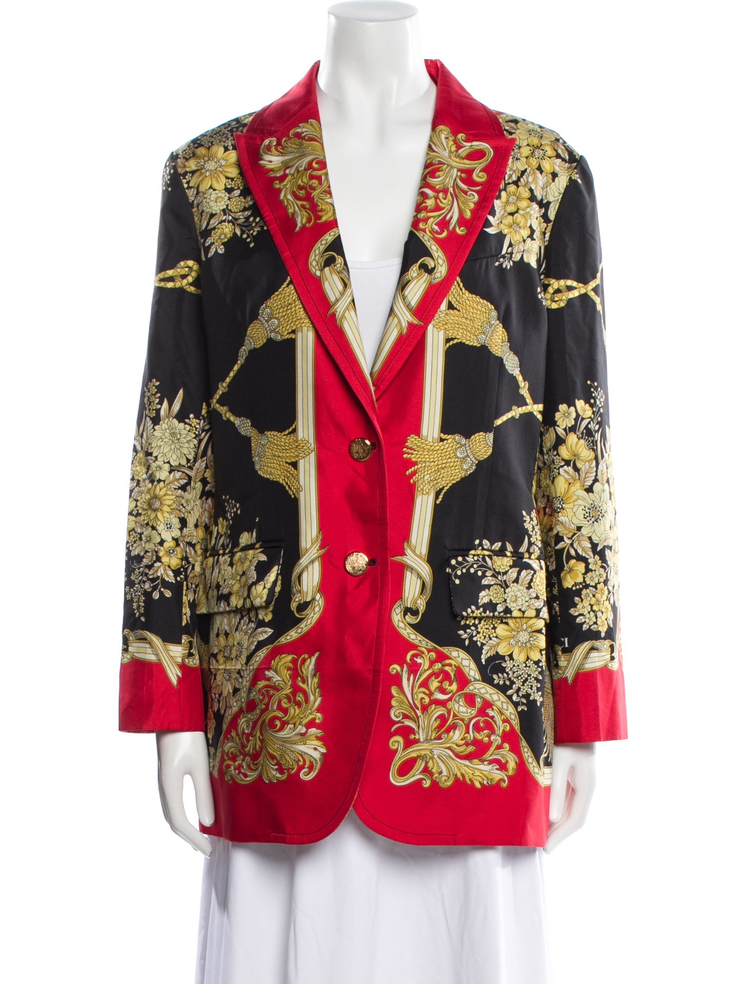 Gucci Silk Printed Blazer