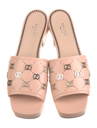 Gucci GG Signature Leather Slides