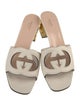 Gucci Interlocking G Logo Leather Slides