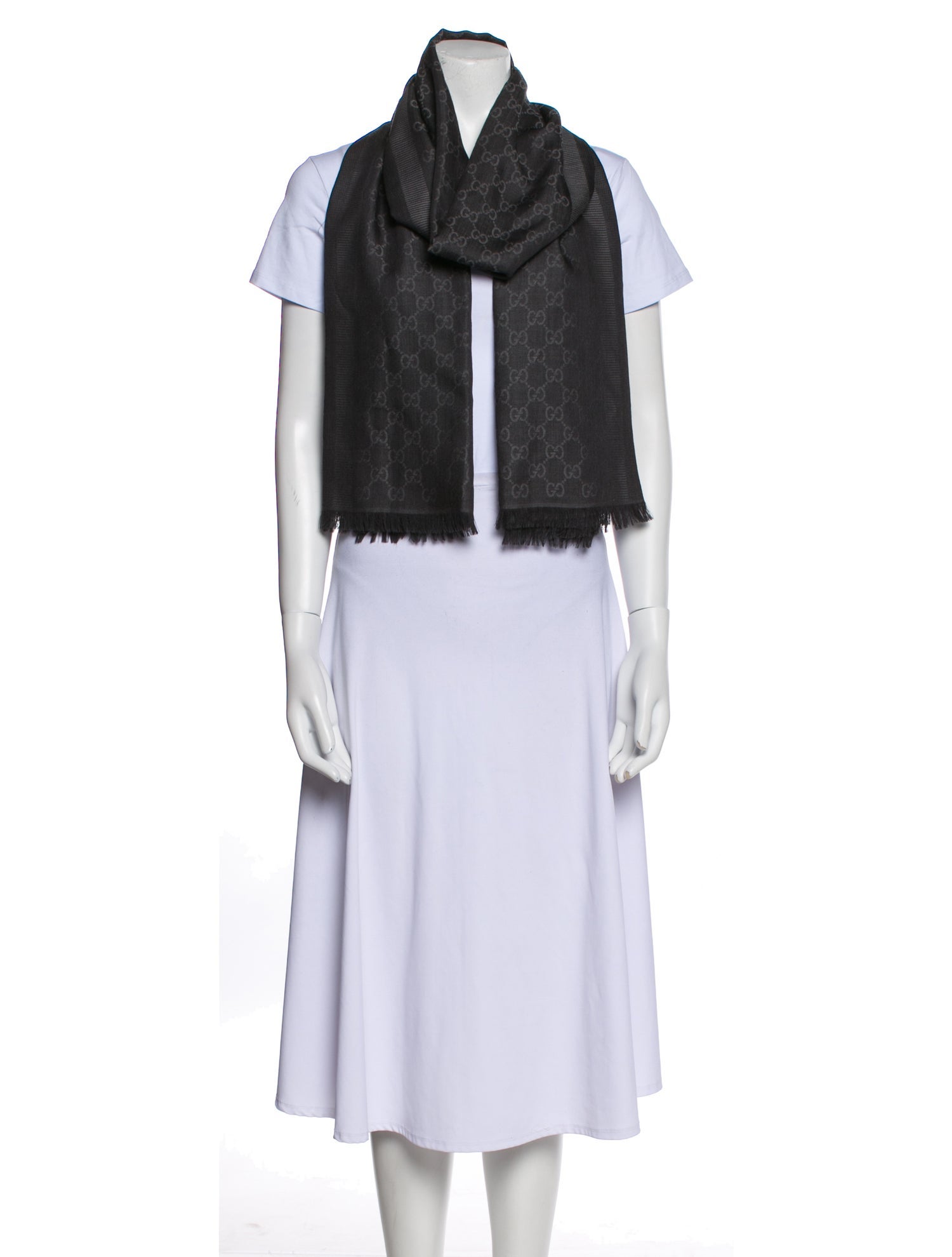 Gucci Silk GG Logo Scarf