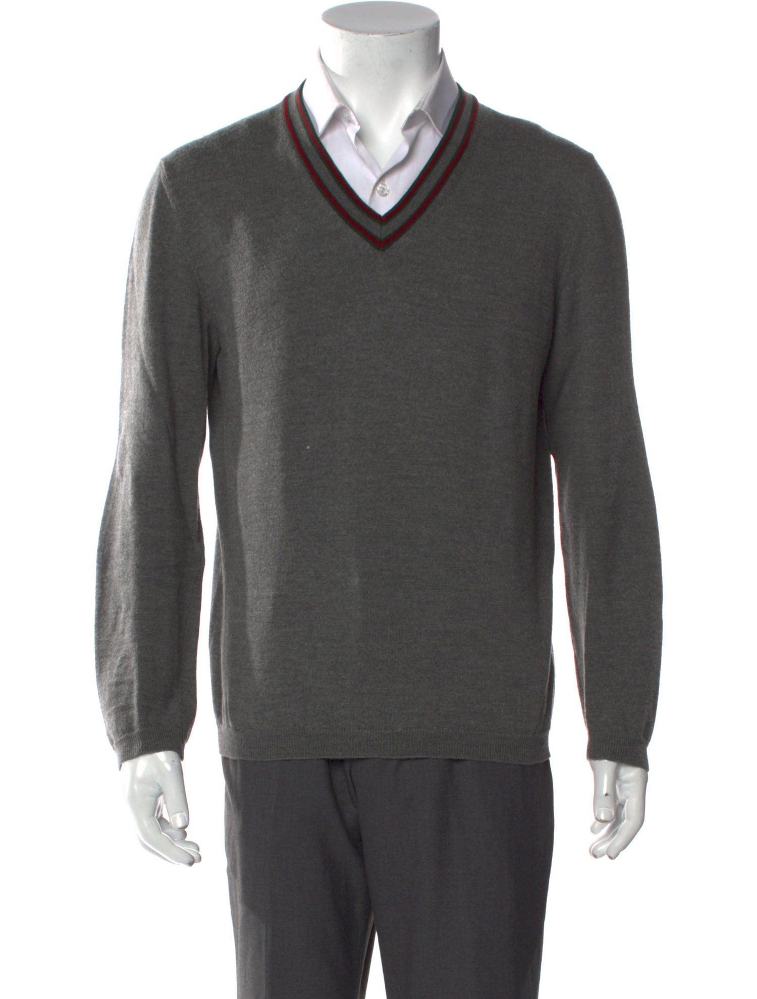 Gucci Web Accent Wool Pullover