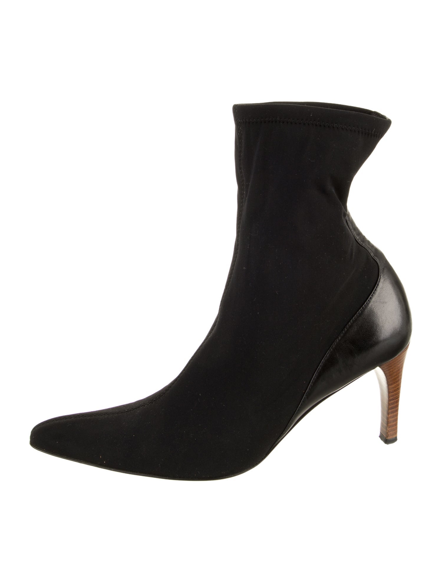 Gucci Leather Trim Embellishment Sock Boots