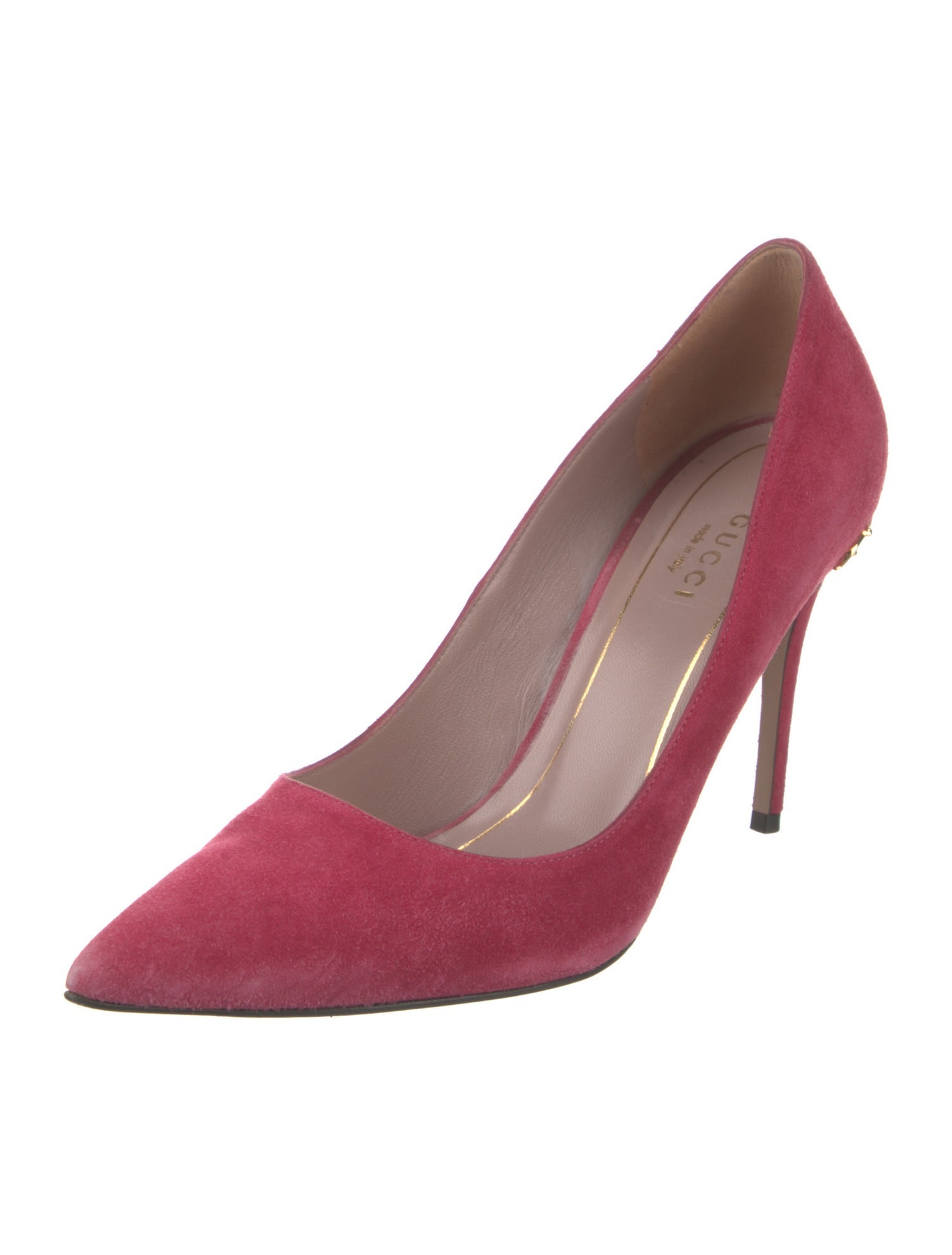 Gucci Horsebit Accent Suede Pumps