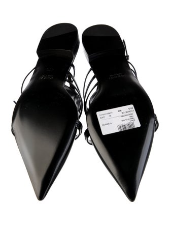 Gucci Horsebit Accent Leather Slingback Flats