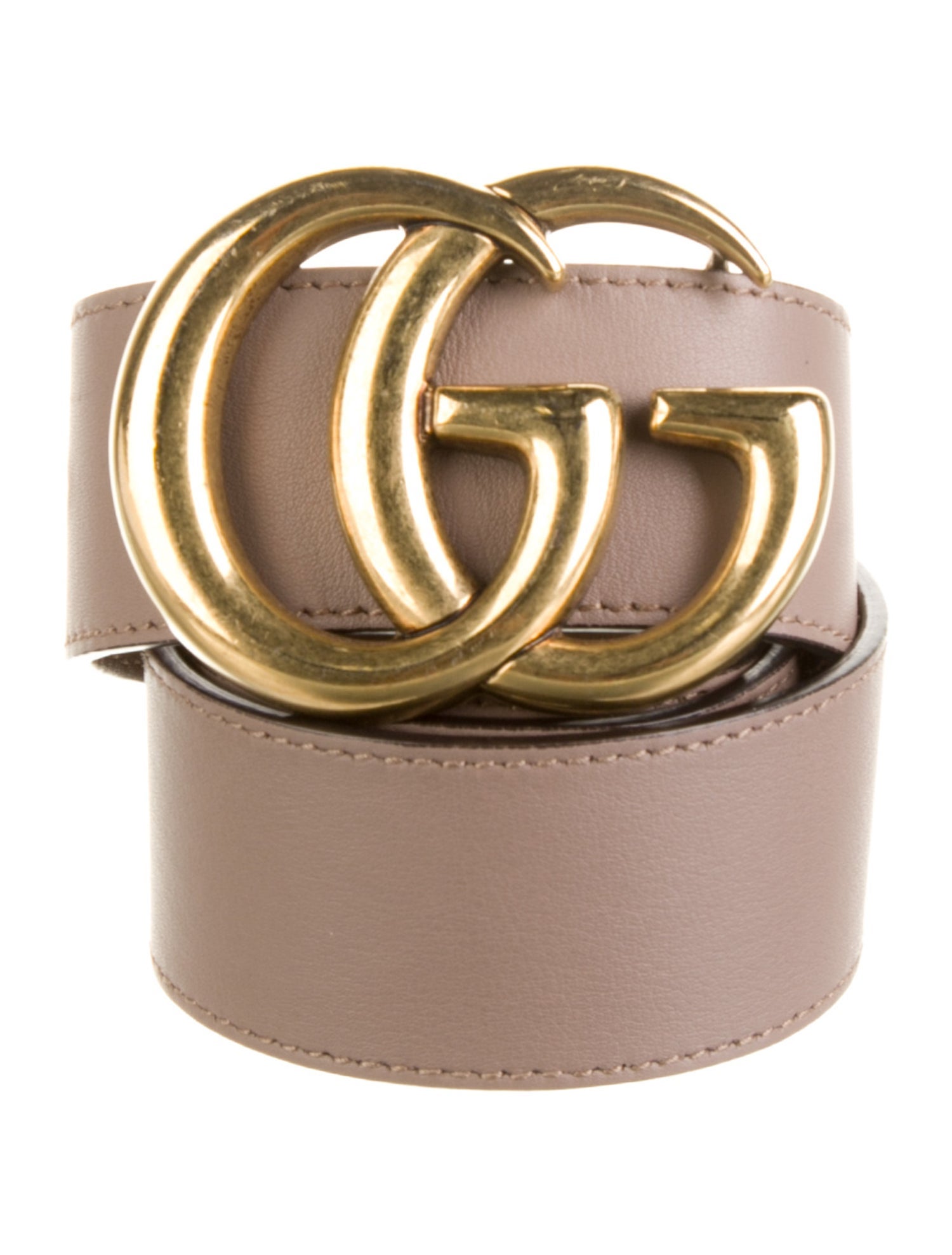 Gucci Double G Logo Leather Belt