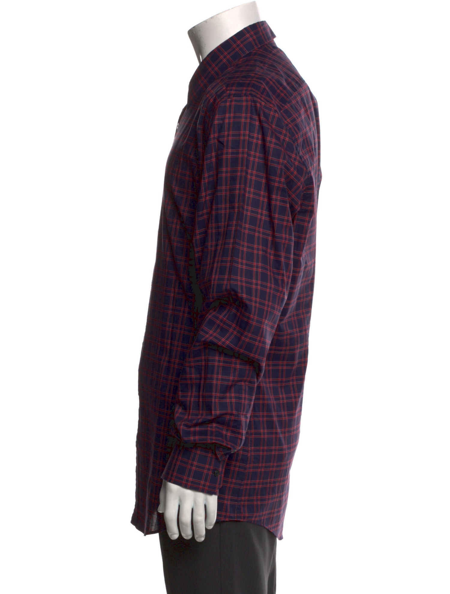 Gucci Plaid Print Long Sleeve Shirt