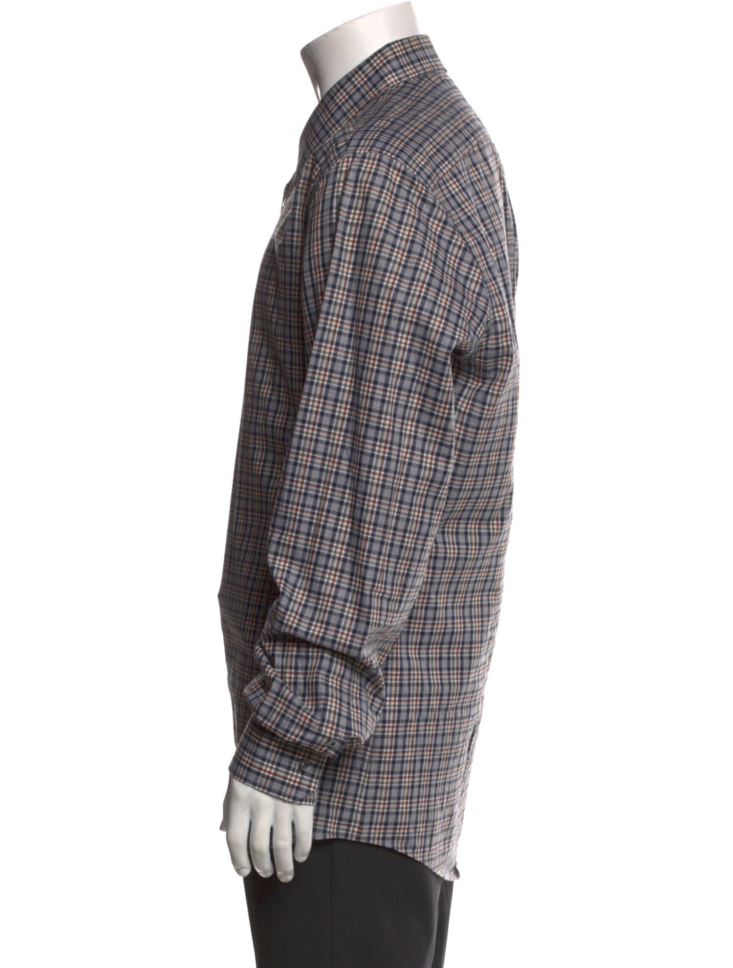 Gucci Plaid Print Long Sleeve Shirt