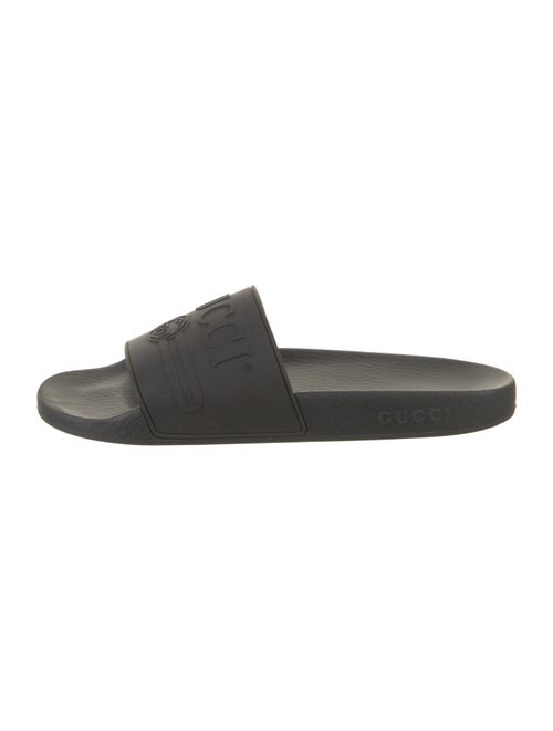 Gucci Black GG Logo Slides