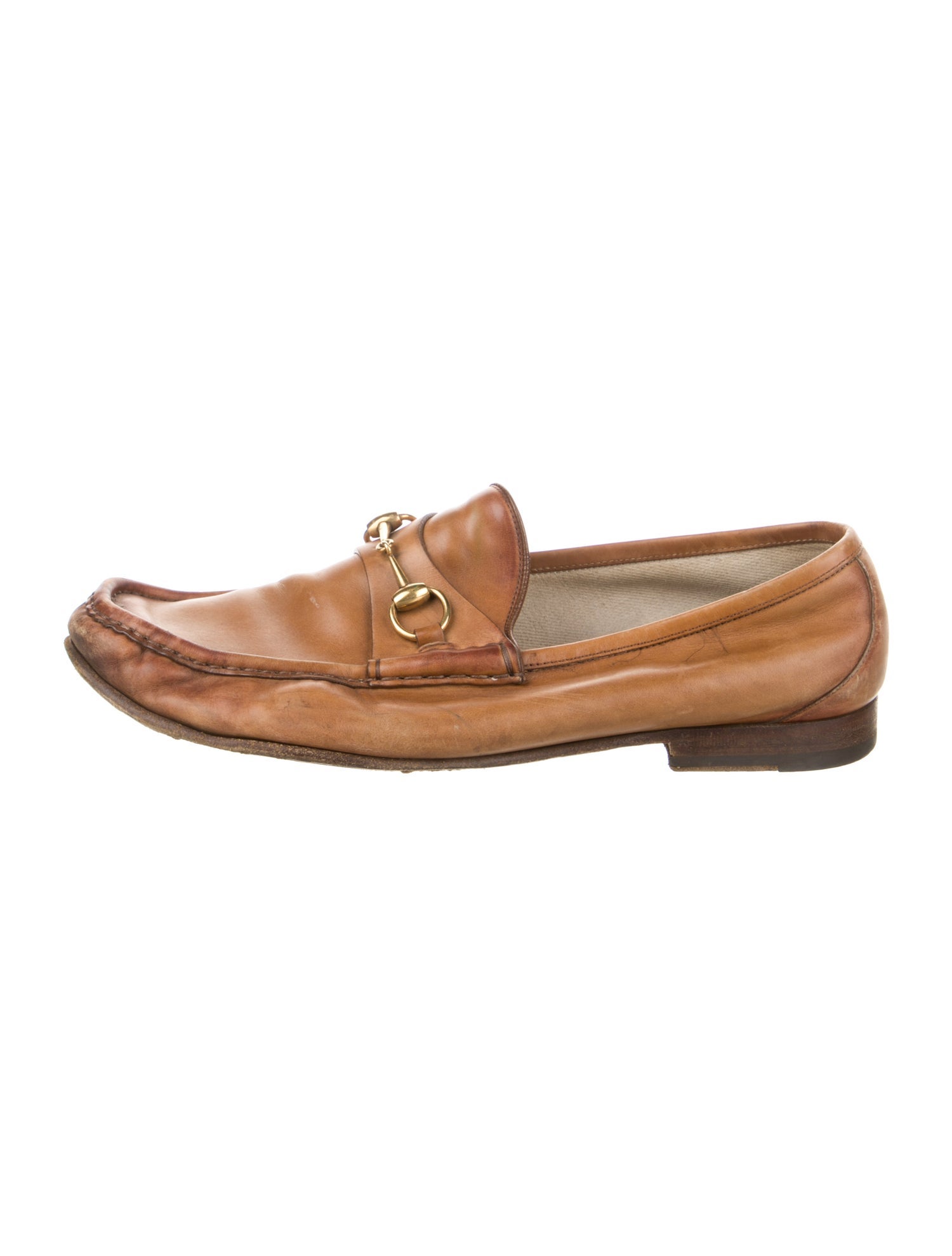 Gucci Horsebit Accent Leather Dress Loafers