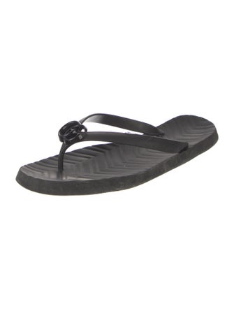 Gucci Double G Logo Rubber Flip Flops