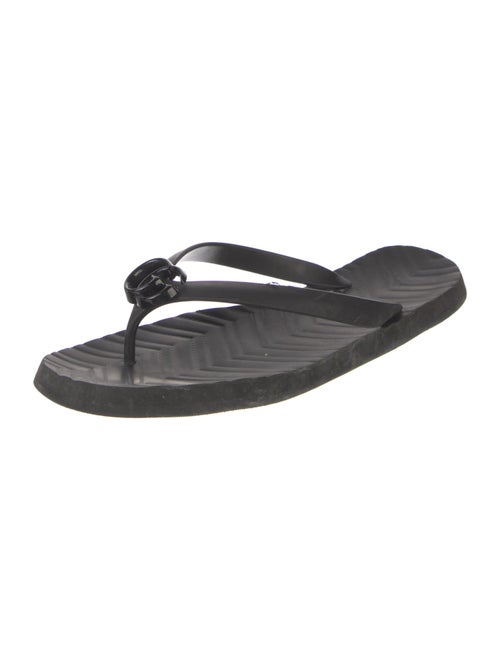 Gucci Double G Logo Rubber Flip Flops