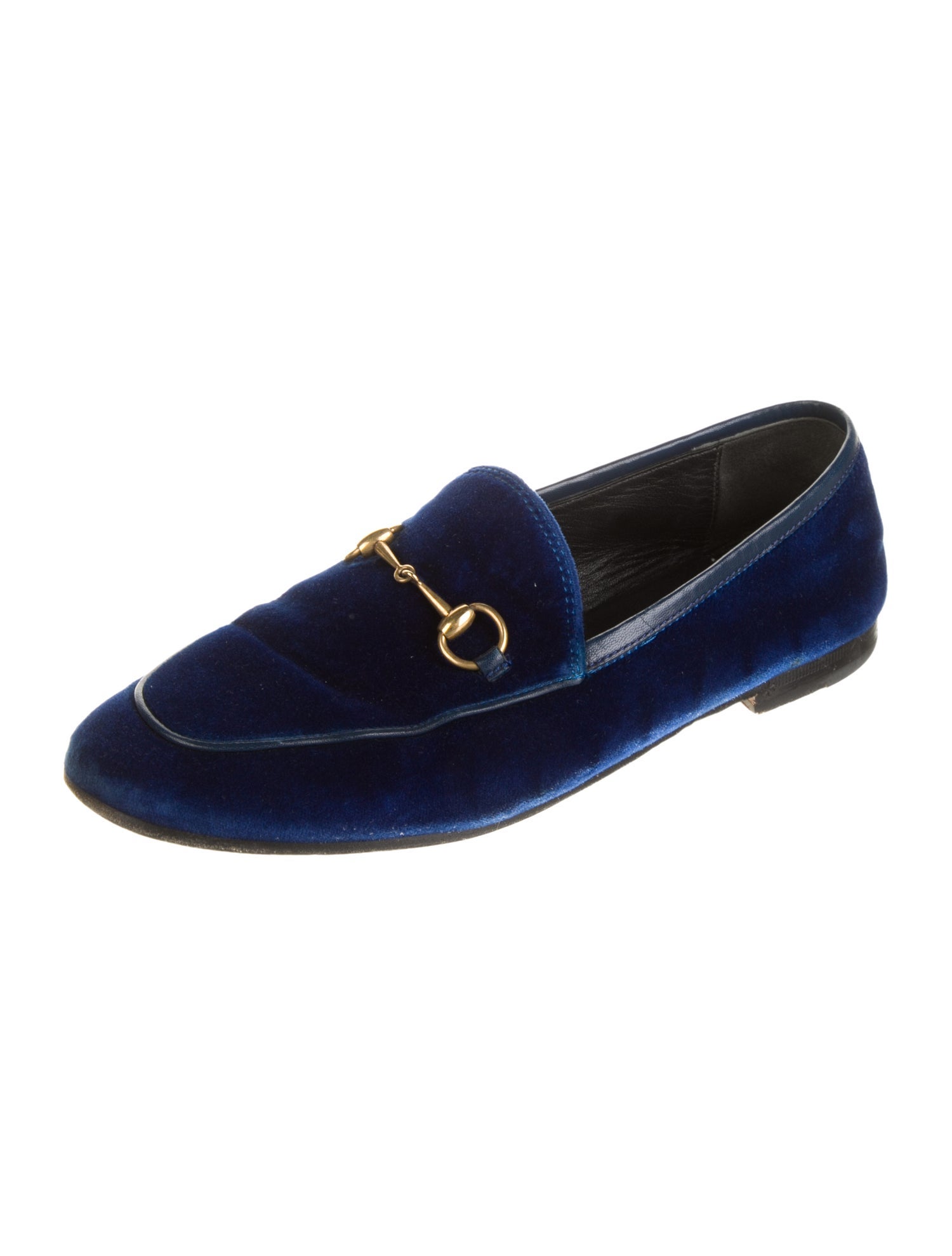 Gucci Horsebit Accent Velvet Loafers