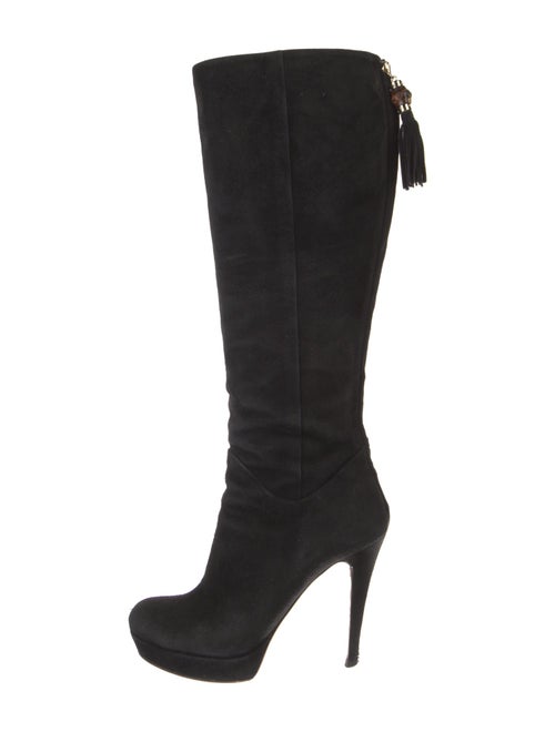 Gucci Bamboo Accent Suede Boots