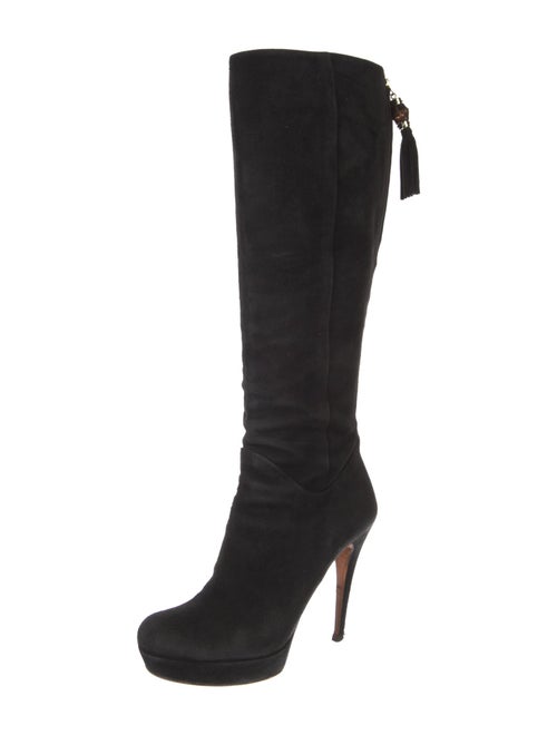 Gucci Bamboo Accent Suede Boots