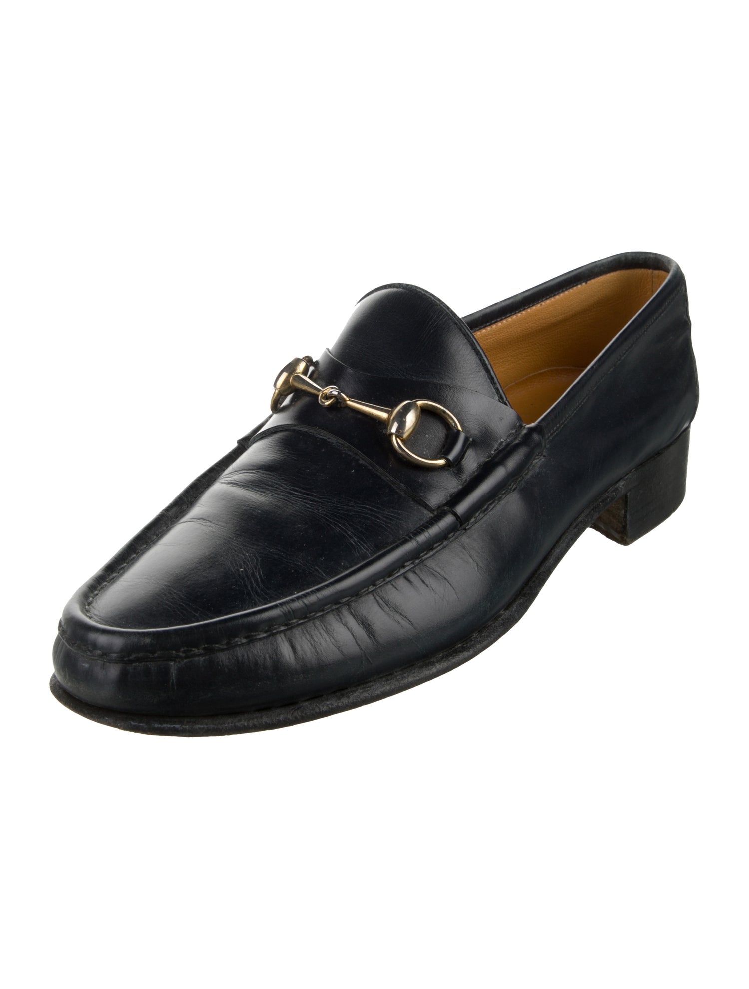 Gucci Horsebit Accent Leather Dress Loafers