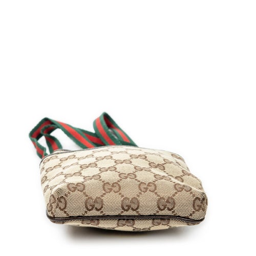 Gucci GG Canvas Web Mobile Wallet Crossbody