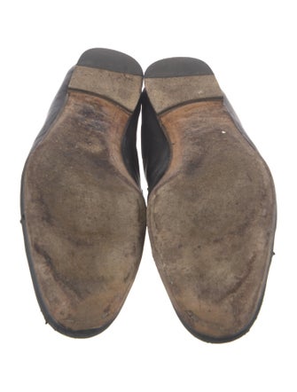 Gucci Web Accent Leather Dress Loafers