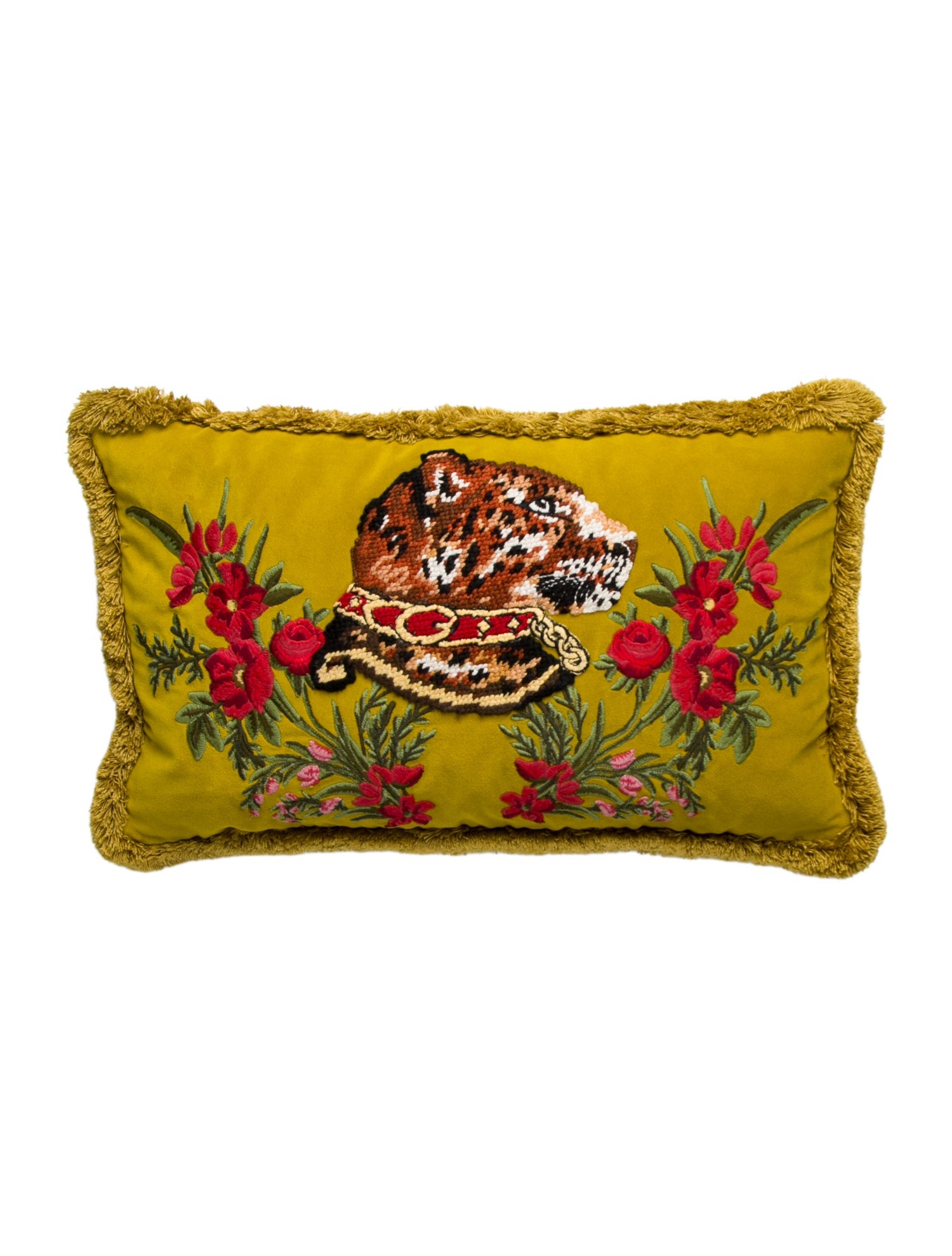 Gucci Leopard Velvet Cushion