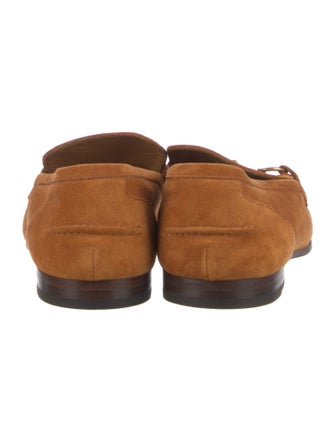 Gucci Horsebit Accent Suede Loafers
