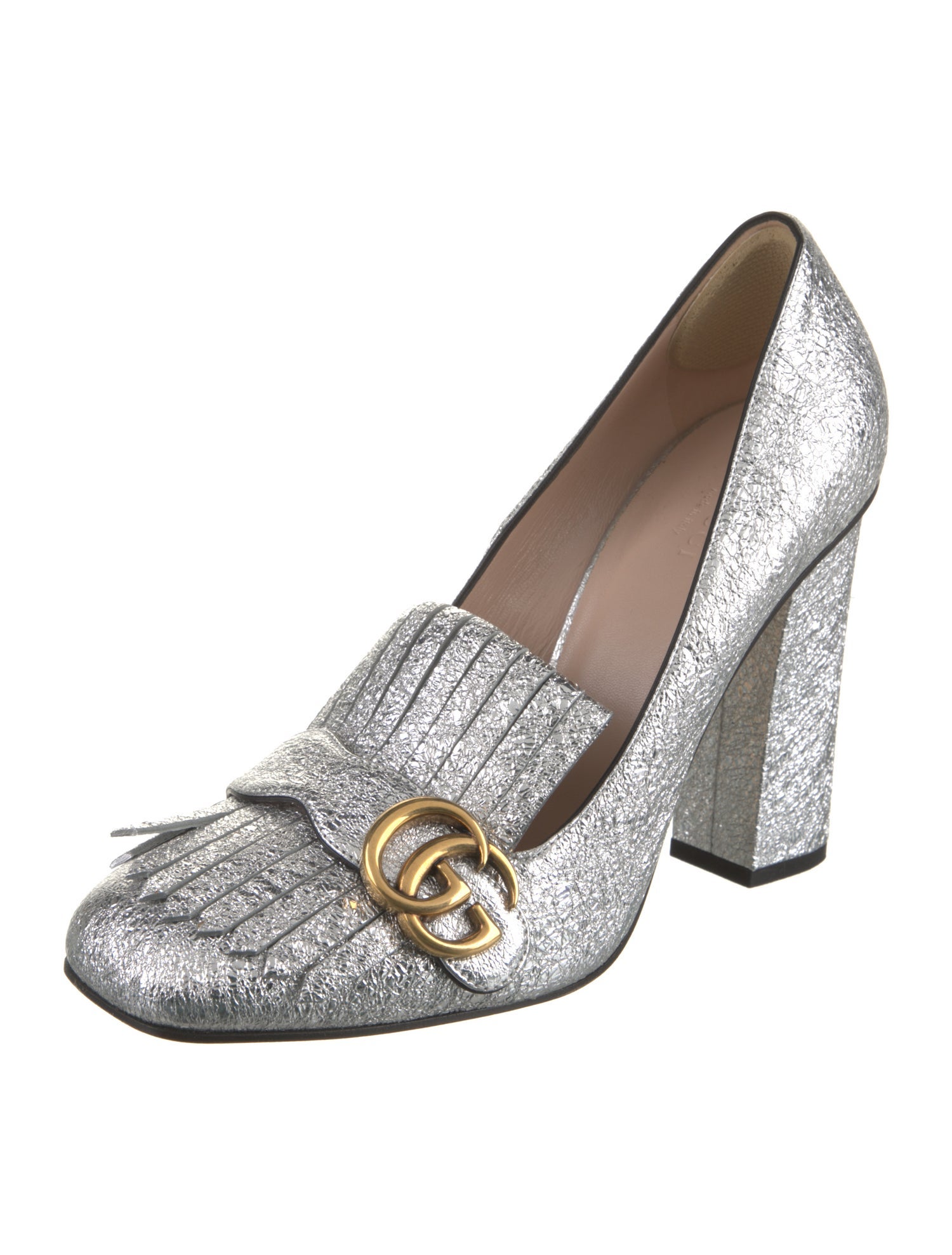 Gucci Interlocking G Logo Leather Pumps