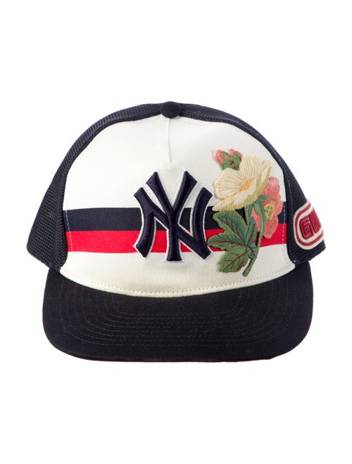 Gucci x MLB blue pattern print baseball cap