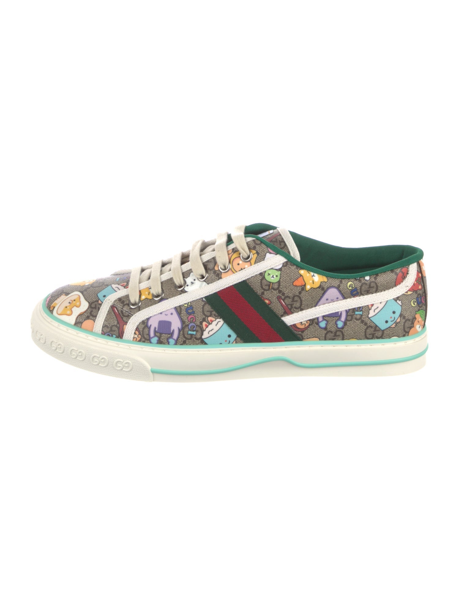 Gucci GG Canvas Grosgrain Trim Sneakers w/ Tags