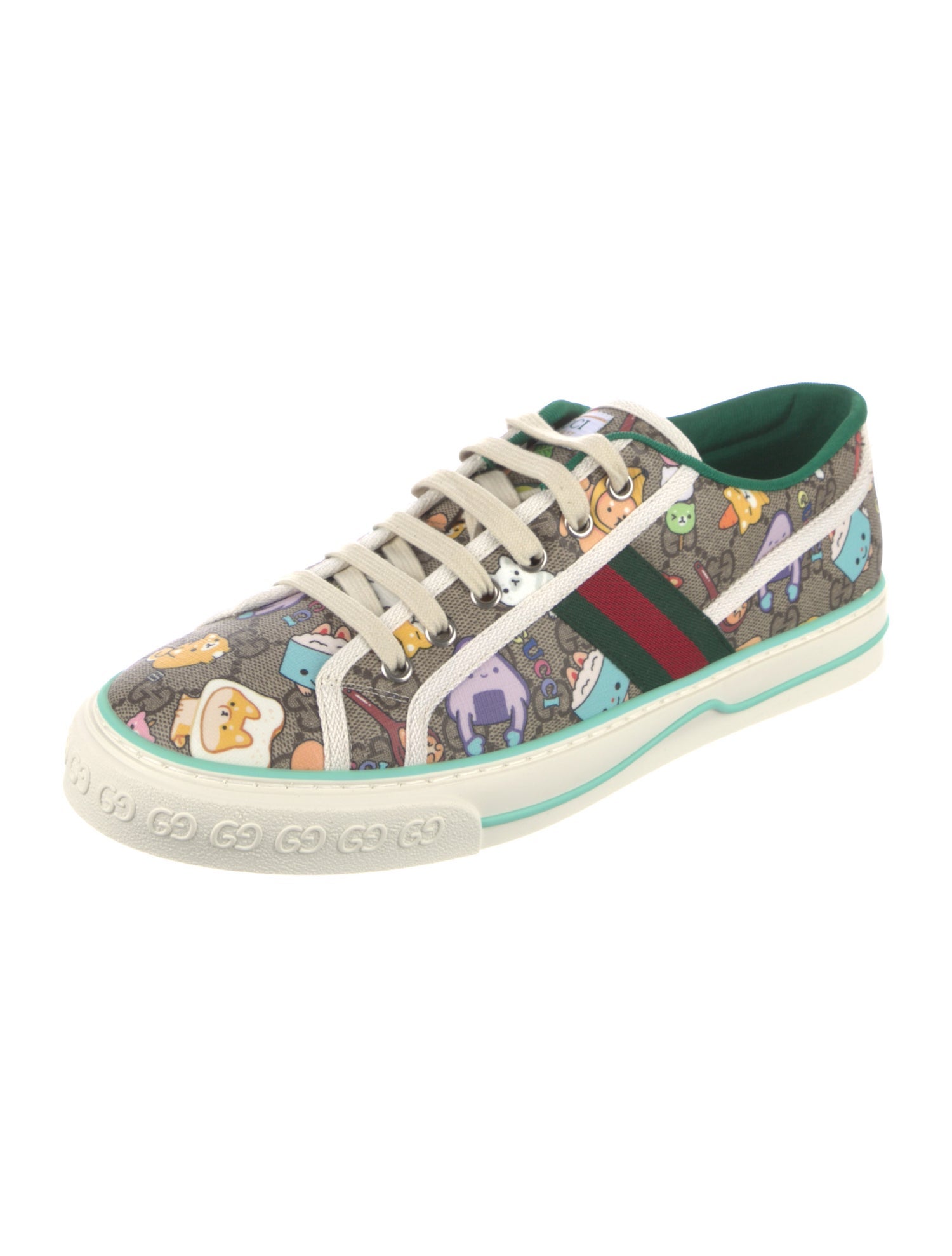 Gucci GG Canvas Grosgrain Trim Sneakers w/ Tags