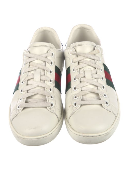 Gucci Web Accent Leather Sneakers