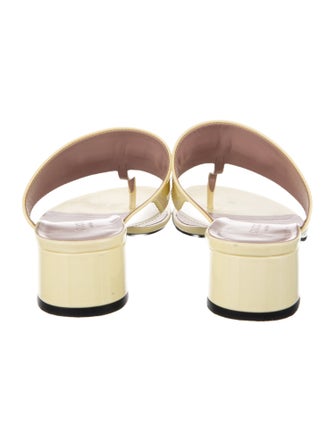 Gucci Horsebit Accent Patent Leather Slides