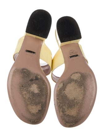 Gucci Horsebit Accent Patent Leather Slides