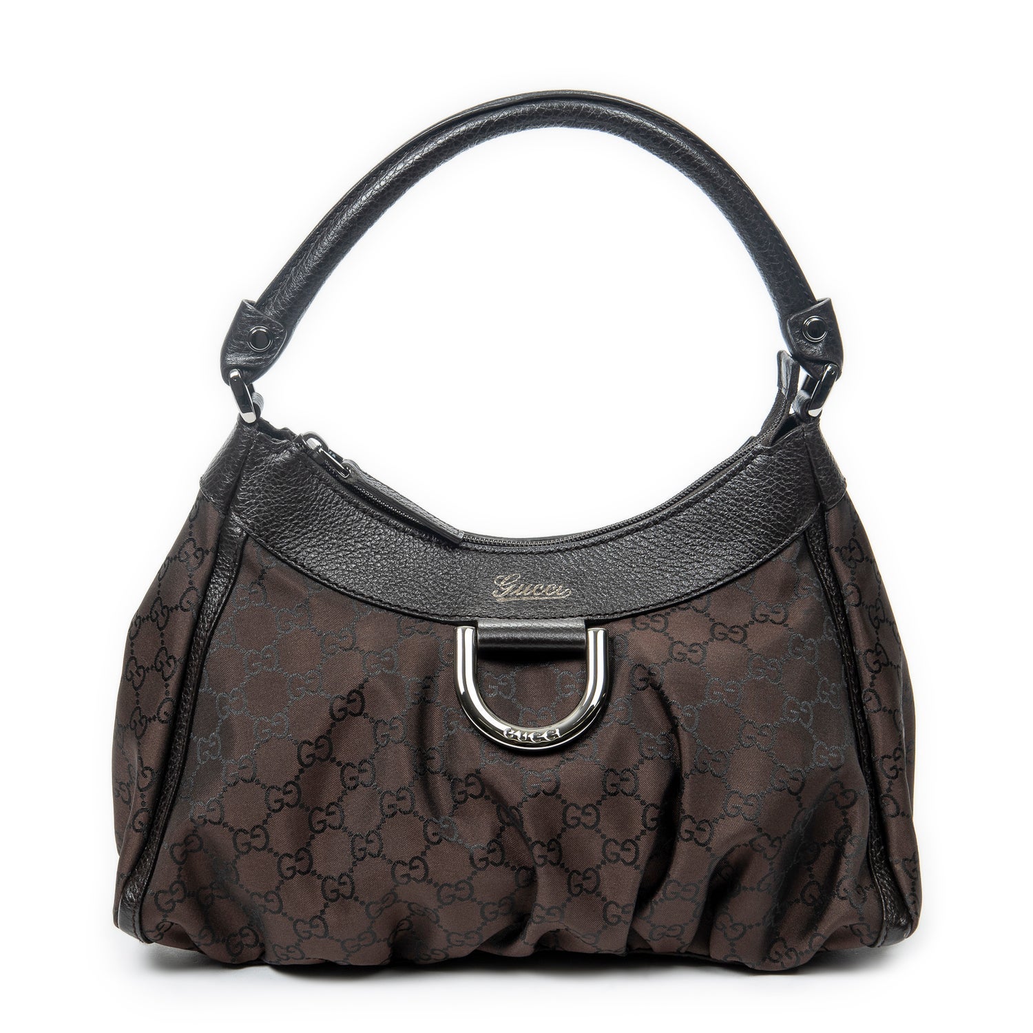 Gucci GG Nylon D-Ring Hobo Small